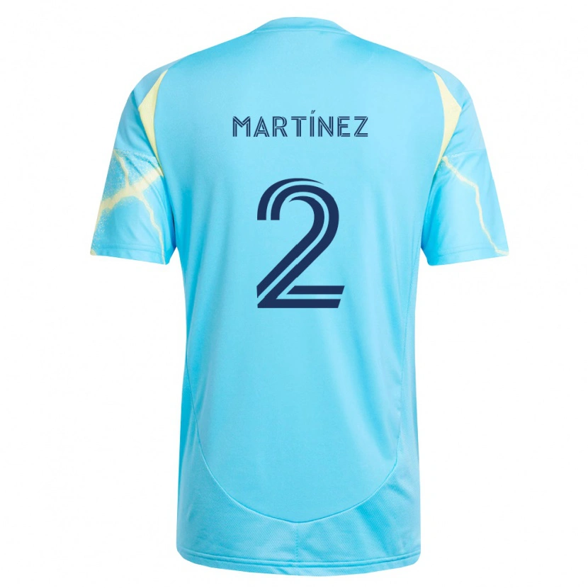 Danxen Herren Geiner Martínez #2 Hellblau Schwarz Hellgelb Auswärtstrikot Trikot 2026/27 T-Shirt