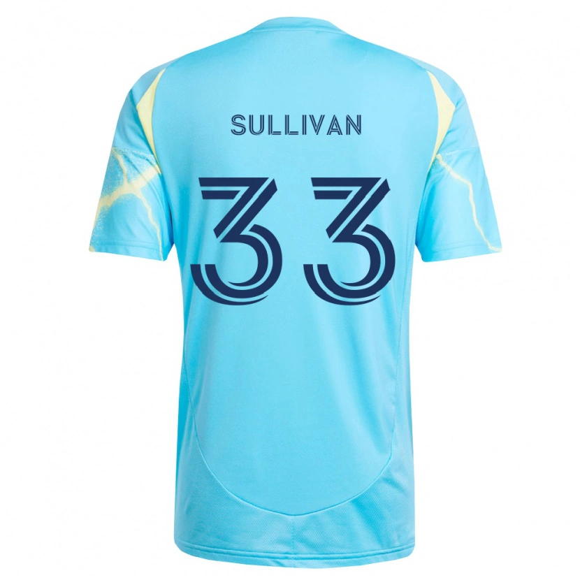 Danxen Herren Quinn Sullivan #33 Hellblau Schwarz Hellgelb Auswärtstrikot Trikot 2026/27 T-Shirt