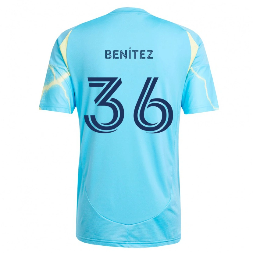 Danxen Herren Óscar Benítez #36 Hellblau Schwarz Hellgelb Auswärtstrikot Trikot 2026/27 T-Shirt