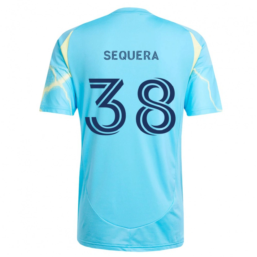 Danxen Herren Giovanny Sequera #38 Hellblau Schwarz Hellgelb Auswärtstrikot Trikot 2026/27 T-Shirt