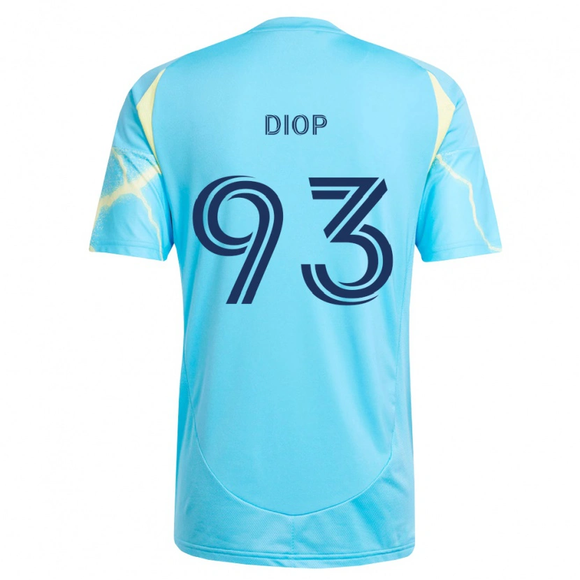 Danxen Herren Abdoulaye Diop #93 Hellblau Schwarz Hellgelb Auswärtstrikot Trikot 2026/27 T-Shirt