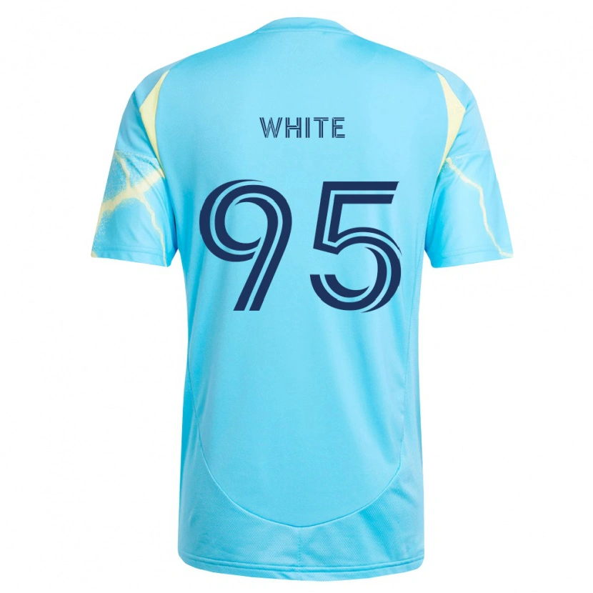 Danxen Herren Matthew White #95 Hellblau Schwarz Hellgelb Auswärtstrikot Trikot 2026/27 T-Shirt