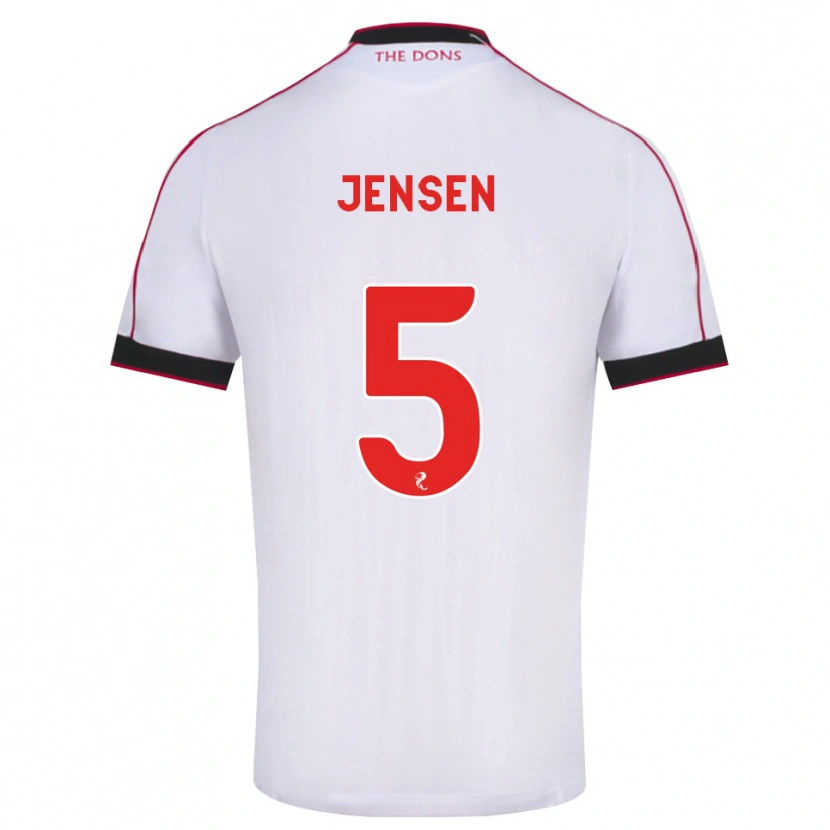 Danxen Herren Richard Jensen #5 Schwarz Rot Weiß Auswärtstrikot Trikot 2026/27 T-Shirt