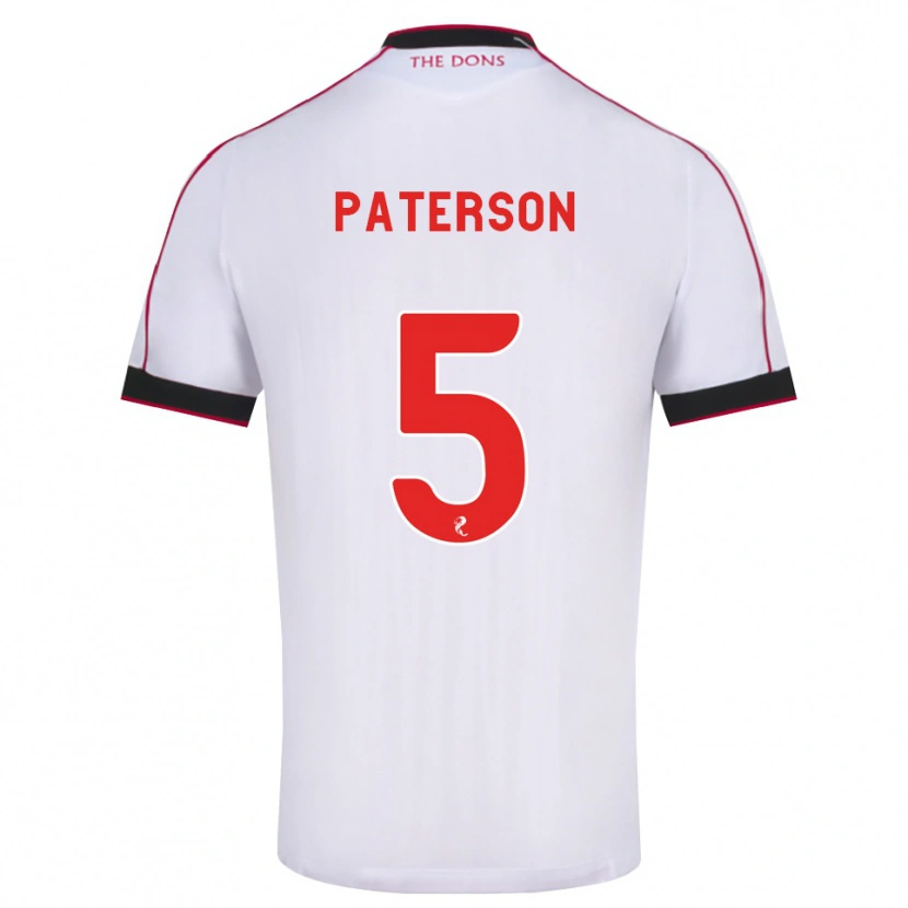 Danxen Herren Donna Paterson #5 Schwarz Rot Weiß Auswärtstrikot Trikot 2026/27 T-Shirt