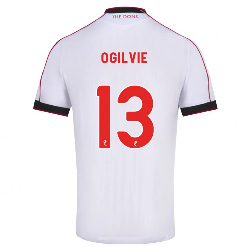 Danxen Herren Francesca Ogilvie #13 Schwarz Rot Weiß Auswärtstrikot Trikot 2026/27 T-Shirt