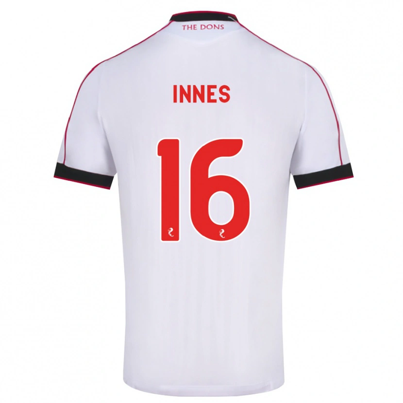 Danxen Herren Hannah Innes #16 Schwarz Rot Weiß Auswärtstrikot Trikot 2026/27 T-Shirt