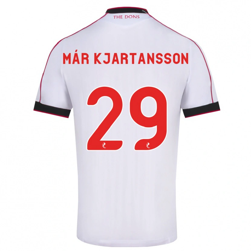 Danxen Herren Kjartan Már Kjartansson #29 Schwarz Rot Weiß Auswärtstrikot Trikot 2026/27 T-Shirt