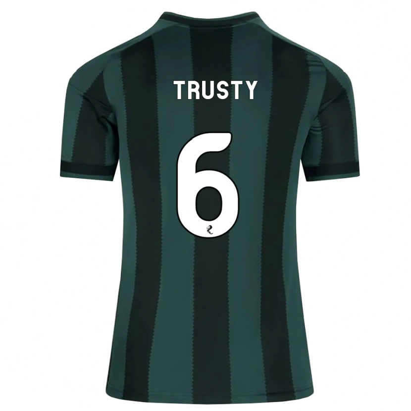 Danxen Herren Auston Trusty #6 Dunkles Schiefergrau Schwarz Auswärtstrikot Trikot 2026/27 T-Shirt
