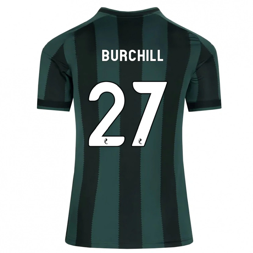 Danxen Herren Tiree Burchill #27 Dunkles Schiefergrau Schwarz Auswärtstrikot Trikot 2026/27 T-Shirt