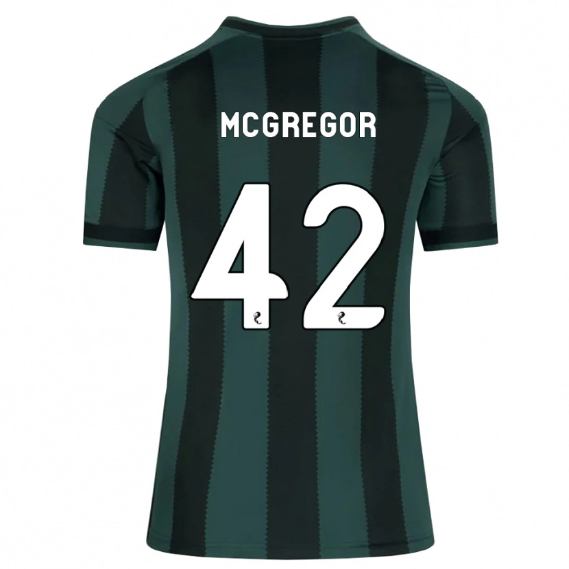 Danxen Herren Callum Mcgregor #42 Dunkles Schiefergrau Schwarz Auswärtstrikot Trikot 2026/27 T-Shirt