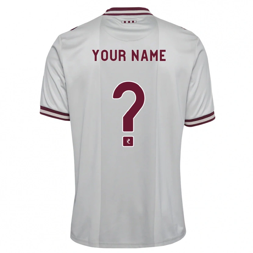 Danxen Herren Ihren Namen #0 Weiß Burgunder Auswärtstrikot Trikot 2026/27 T-Shirt
