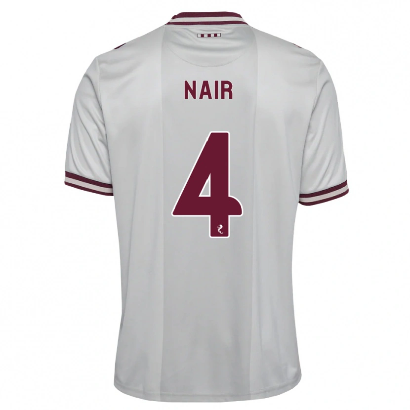 Danxen Herren Kenzi Nair #4 Weiß Burgunder Auswärtstrikot Trikot 2026/27 T-Shirt