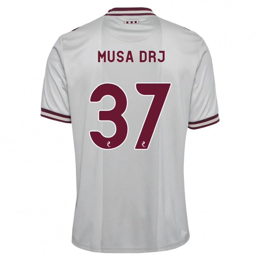 Danxen Herren Musa Drammeh #37 Weiß Burgunder Auswärtstrikot Trikot 2026/27 T-Shirt