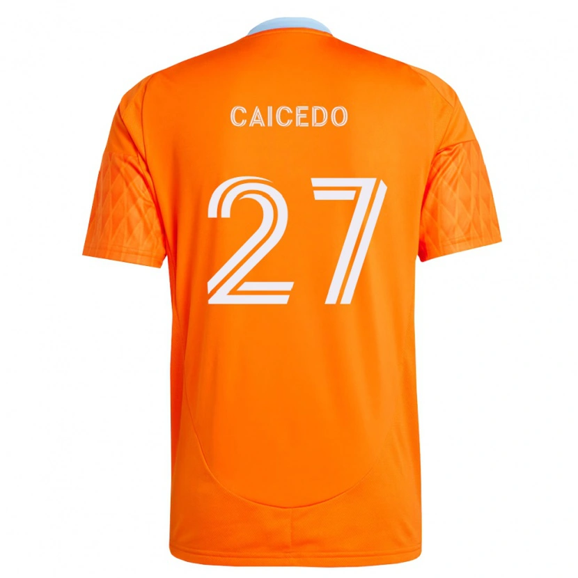 Danxen Damen Luis Caicedo #27 Orange Weiß Heimtrikot Trikot 2026/27 T-Shirt