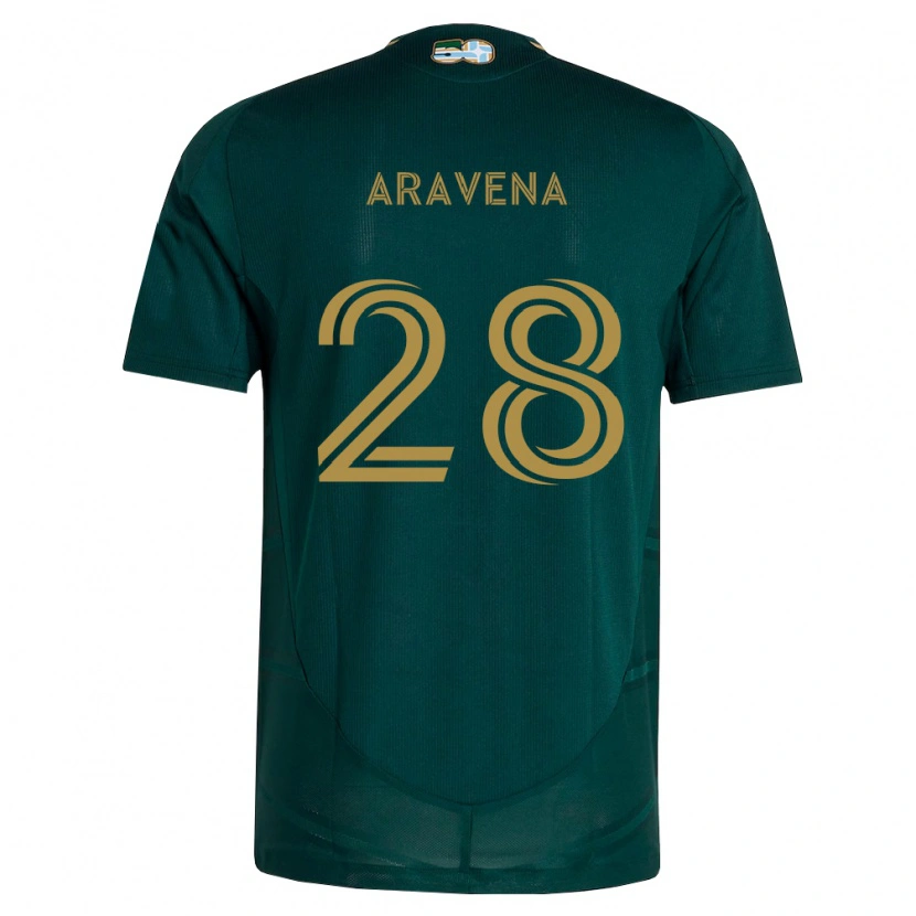 Danxen Damen Alexander Aravena #28 Dunkelgrün Braun Heimtrikot Trikot 2026/27 T-Shirt