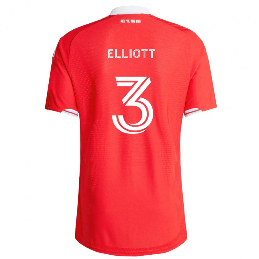 Danxen Damen Jack Elliott #3 Rot Tiefblau Weiß Heimtrikot Trikot 2026/27 T-Shirt