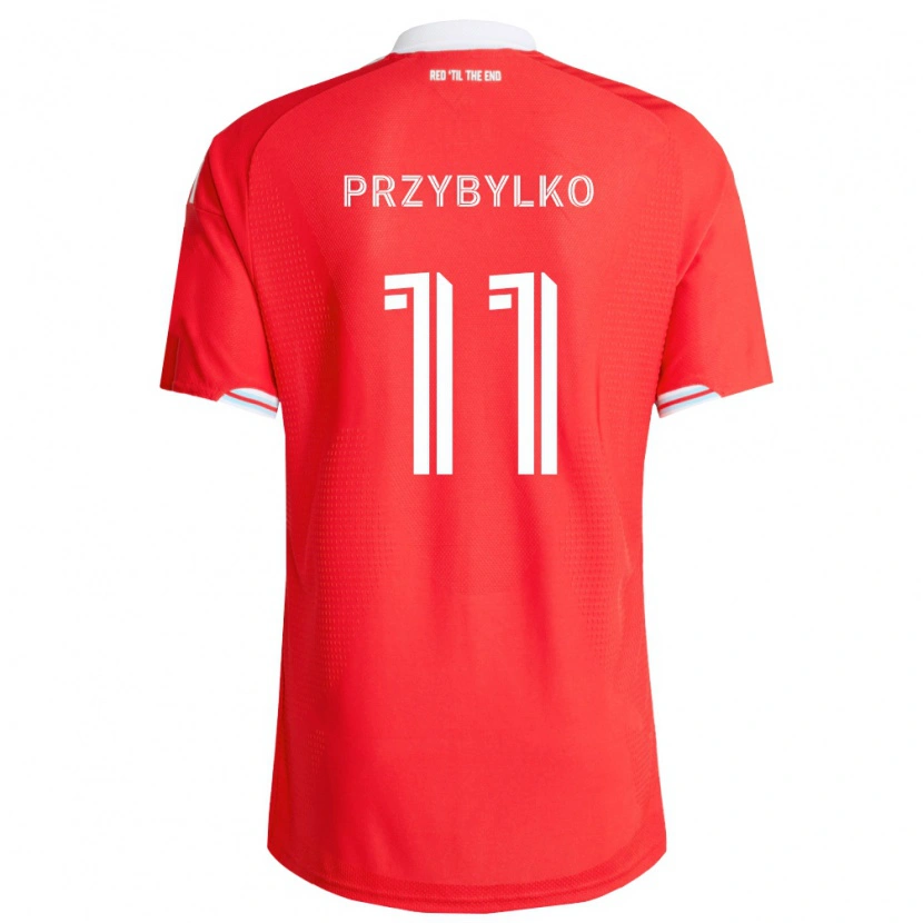 Danxen Damen Kacper Przybylko #11 Rot Tiefblau Weiß Heimtrikot Trikot 2026/27 T-Shirt
