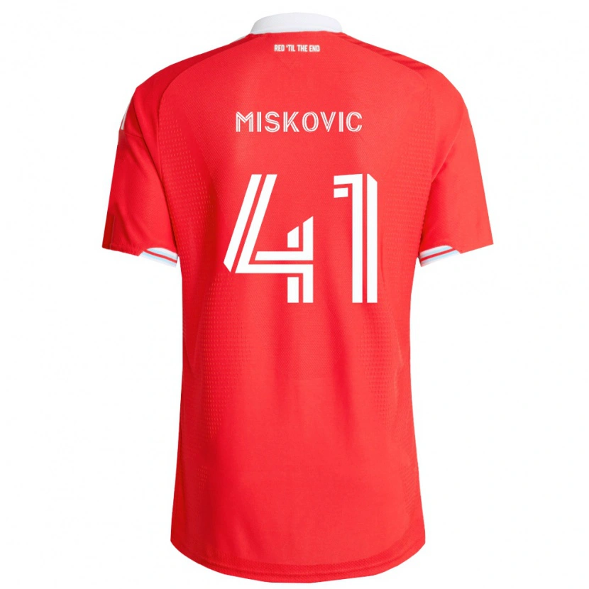 Danxen Damen Mihajlo Miskovic #41 Rot Tiefblau Weiß Heimtrikot Trikot 2026/27 T-Shirt