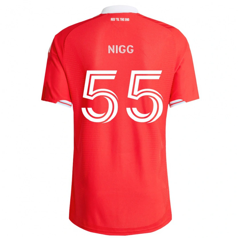 Danxen Damen Damian Nigg #55 Rot Tiefblau Weiß Heimtrikot Trikot 2026/27 T-Shirt
