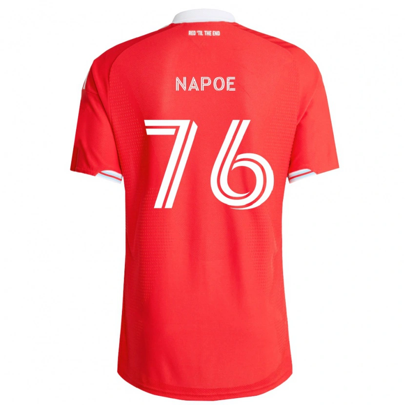 Danxen Damen Milan Napoe #76 Rot Tiefblau Weiß Heimtrikot Trikot 2026/27 T-Shirt