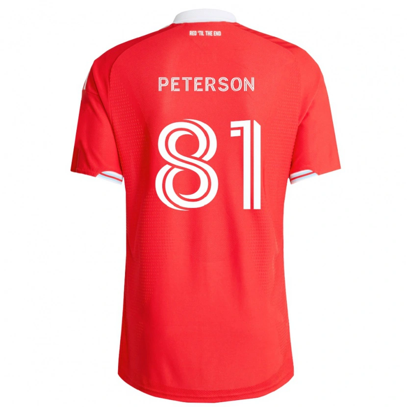 Danxen Damen Lukas Peterson #81 Rot Tiefblau Weiß Heimtrikot Trikot 2026/27 T-Shirt