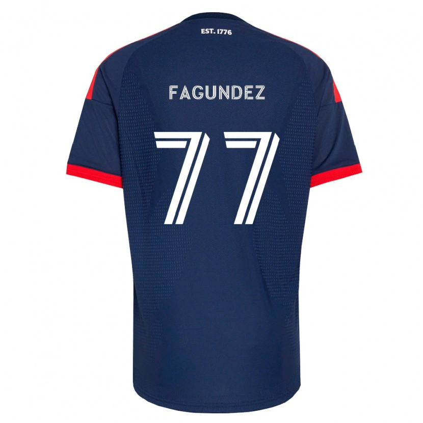 Danxen Damen Diego Fagúndez #77 Königsblau Rot Weiß Heimtrikot Trikot 2026/27 T-Shirt