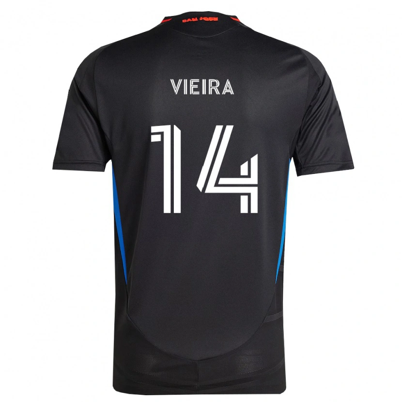Danxen Damen Ronaldo Vieira #14 Blau Weiß Schwarz Heimtrikot Trikot 2026/27 T-Shirt