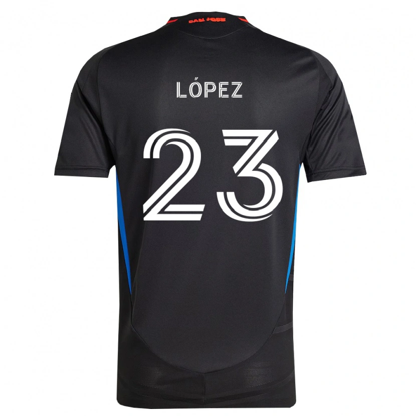 Danxen Damen Hernán López #23 Blau Weiß Schwarz Heimtrikot Trikot 2026/27 T-Shirt