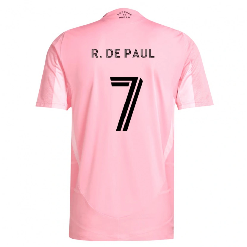 Danxen Damen Rodrigo De Paul #7 Pink Schwarz Heimtrikot Trikot 2026/27 T-Shirt