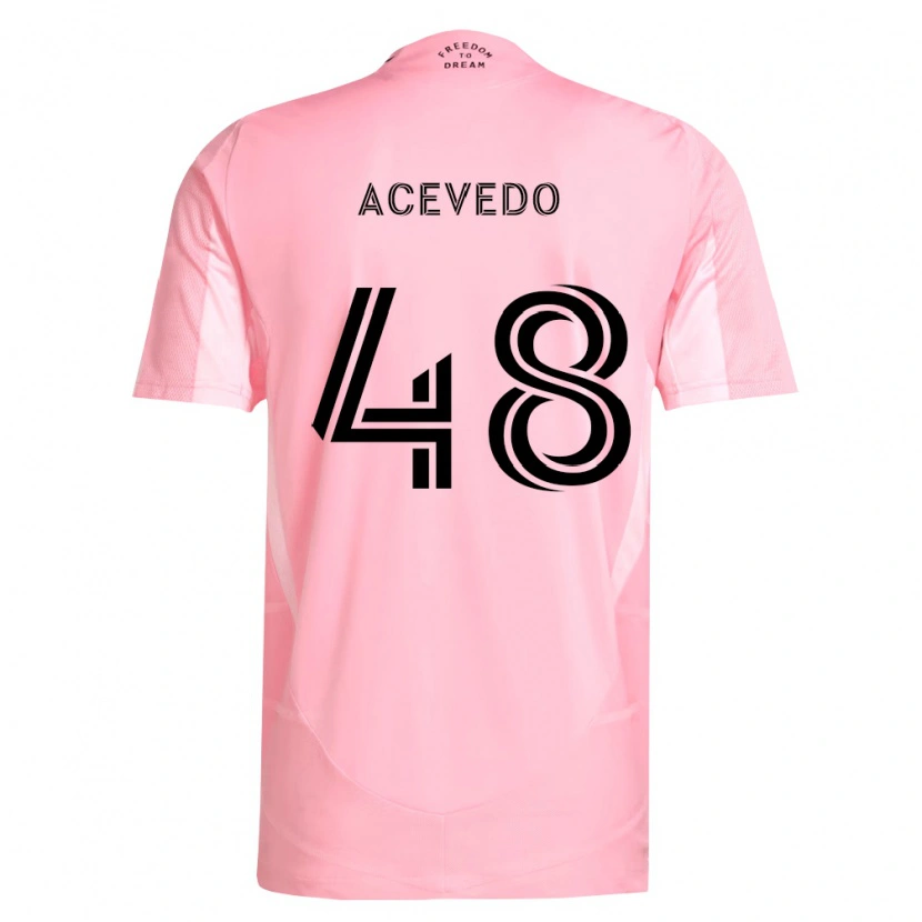 Danxen Damen Matías Acevedo #48 Pink Schwarz Heimtrikot Trikot 2026/27 T-Shirt