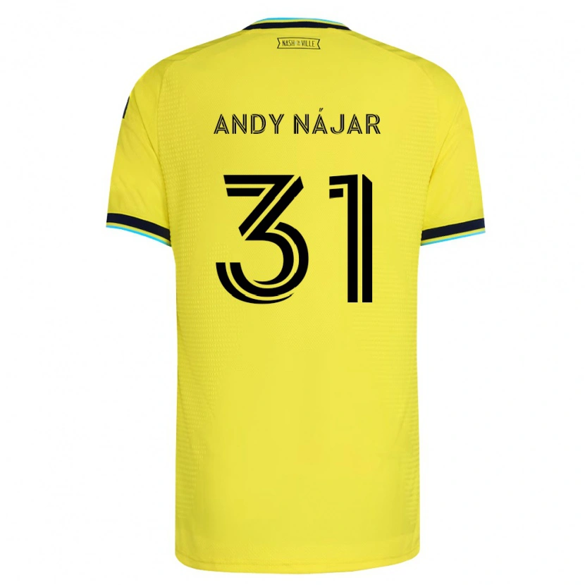 Danxen Damen Andy Nájar #31 Hellgelb Marineblau Heimtrikot Trikot 2026/27 T-Shirt