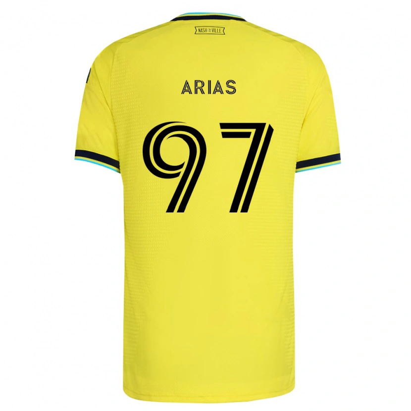 Danxen Damen Emmanuel Arias #97 Hellgelb Marineblau Heimtrikot Trikot 2026/27 T-Shirt