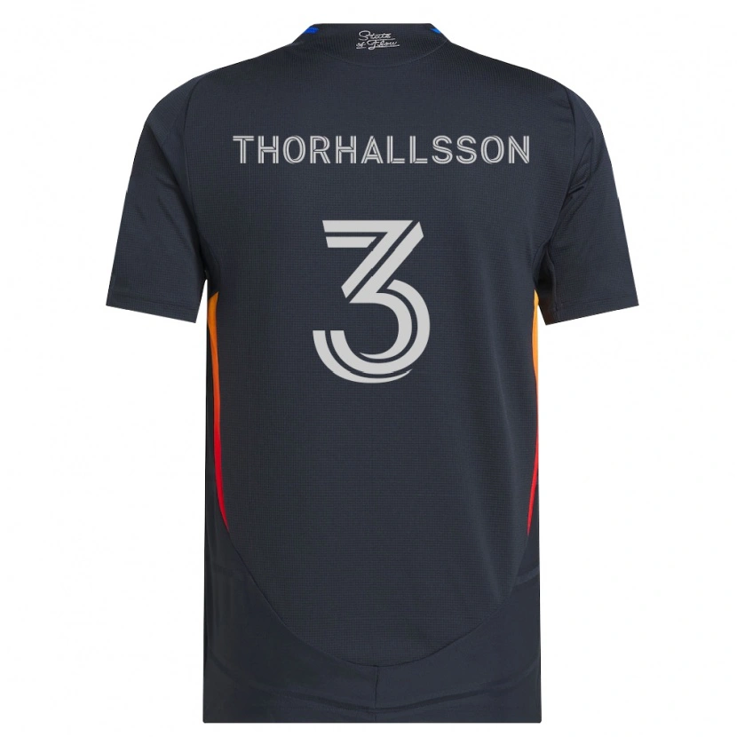 Danxen Damen Dagur Dan Thórhallsson #3 Dunkelgrau Rot Heimtrikot Trikot 2026/27 T-Shirt