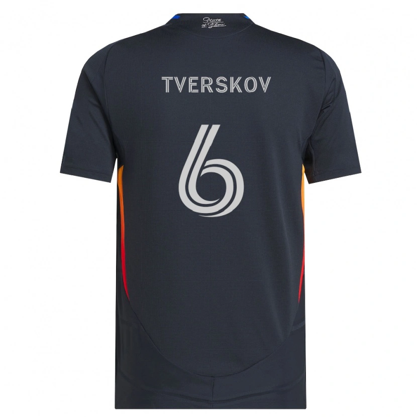 Danxen Damen Jeppe Tverskov #6 Dunkelgrau Rot Heimtrikot Trikot 2026/27 T-Shirt