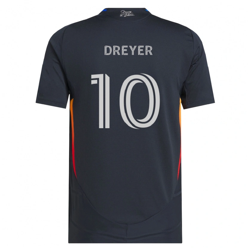 Danxen Damen Anders Dreyer #10 Dunkelgrau Rot Heimtrikot Trikot 2026/27 T-Shirt