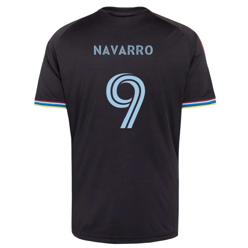 Danxen Damen Rafael Navarro #9 Schwarz Himmelblau Heimtrikot Trikot 2026/27 T-Shirt
