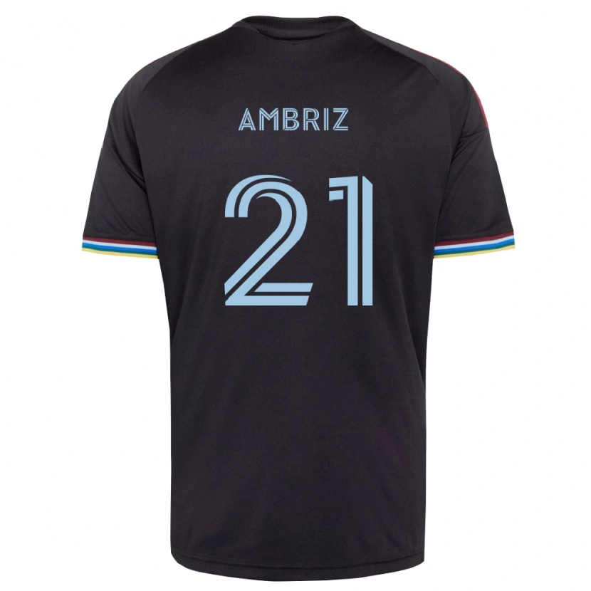 Danxen Damen Diego Ambriz #21 Schwarz Himmelblau Heimtrikot Trikot 2026/27 T-Shirt