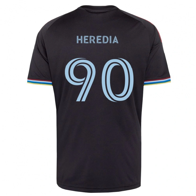 Danxen Damen Edgar Heredia #90 Schwarz Himmelblau Heimtrikot Trikot 2026/27 T-Shirt