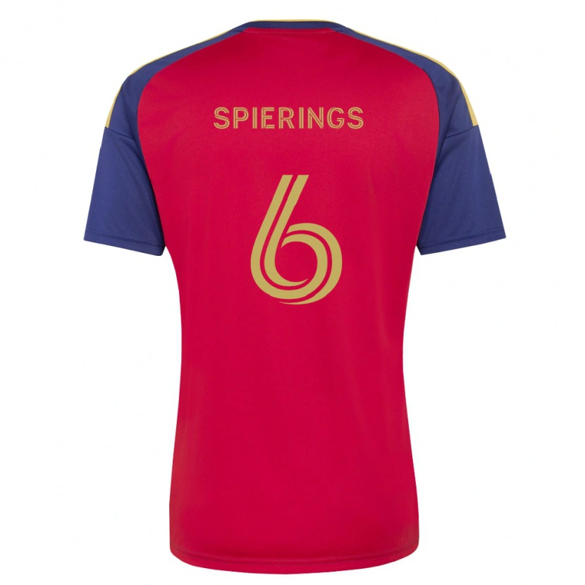 Danxen Damen Stijn Spierings #6 Königsblau Braun Rot Heimtrikot Trikot 2026/27 T-Shirt