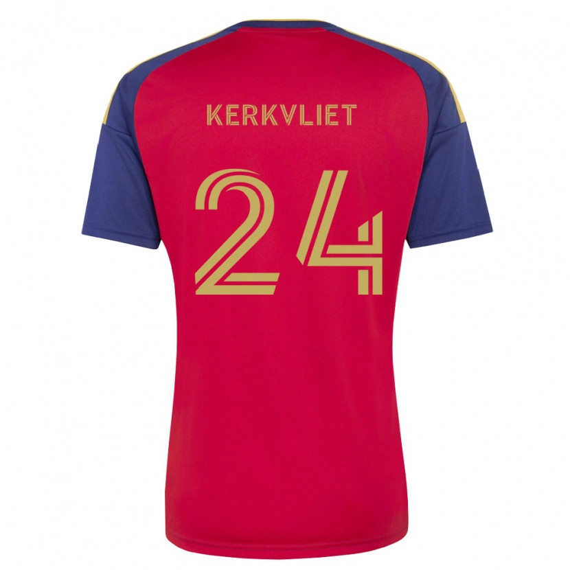 Danxen Damen Max Kerkvliet #24 Königsblau Braun Rot Heimtrikot Trikot 2026/27 T-Shirt