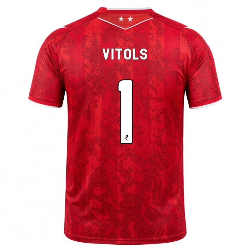 Danxen Damen Rodrigo Vitols #1 Rot Weiß Heimtrikot Trikot 2026/27 T-Shirt