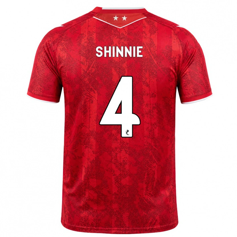 Danxen Damen Graeme Shinnie #4 Rot Weiß Heimtrikot Trikot 2026/27 T-Shirt