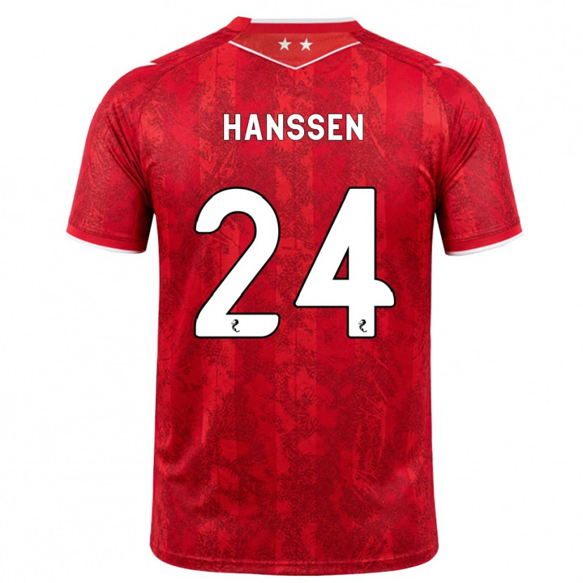 Danxen Damen Nadine Hanssen #24 Rot Weiß Heimtrikot Trikot 2026/27 T-Shirt