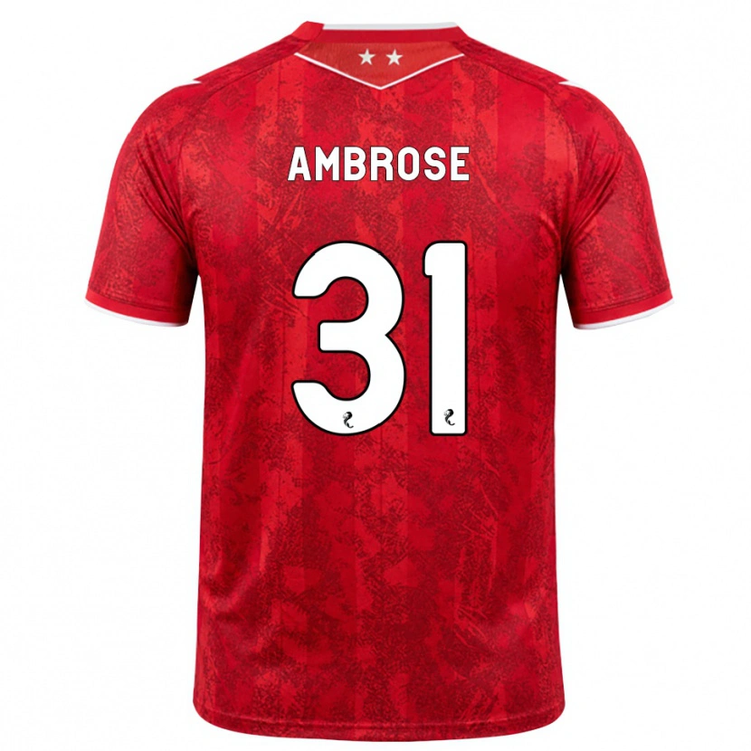 Danxen Damen Peter Ambrose #31 Rot Weiß Heimtrikot Trikot 2026/27 T-Shirt