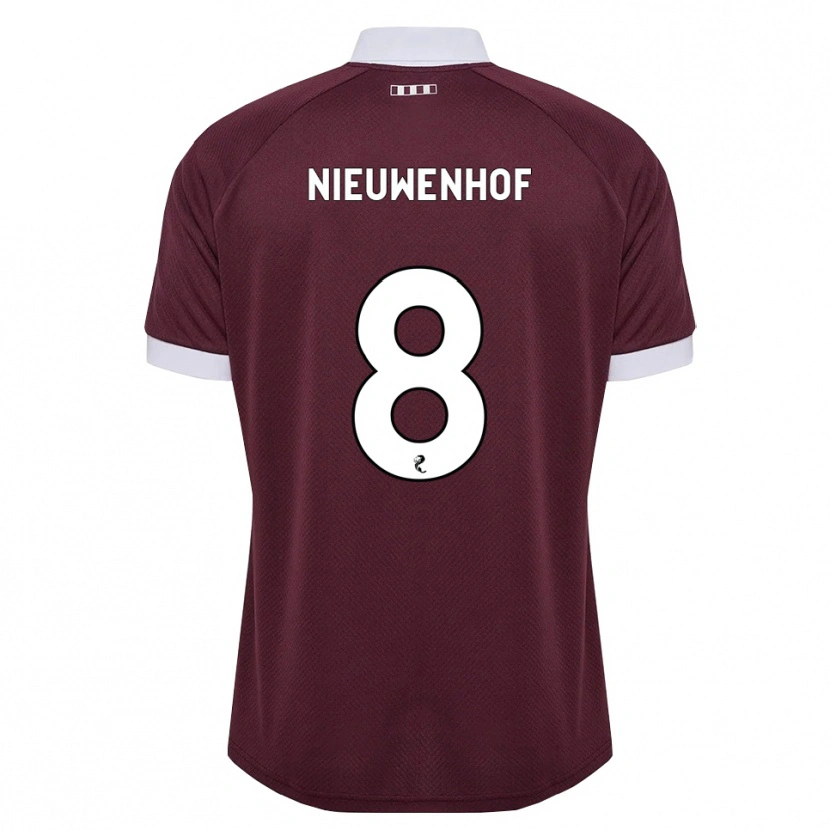 Danxen Damen Calem Nieuwenhof #8 Burgunder Weiß Heimtrikot Trikot 2026/27 T-Shirt