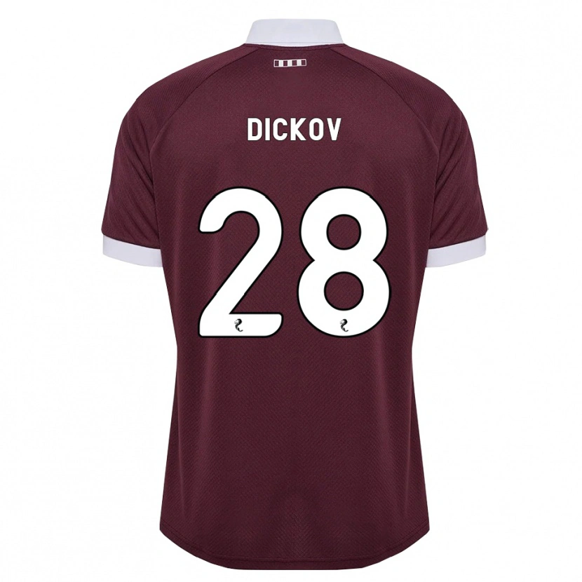 Danxen Damen Sam Dickov #28 Burgunder Weiß Heimtrikot Trikot 2026/27 T-Shirt