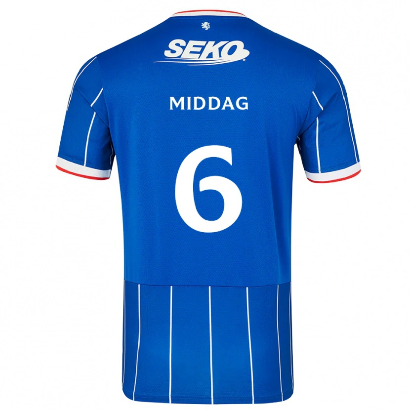 Danxen Damen Tessel Middag #6 Rot Blau Weiß Heimtrikot Trikot 2026/27 T-Shirt