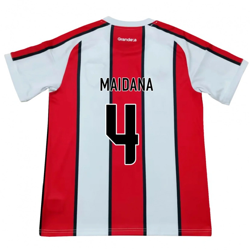 Danxen Damen Jonatan Maidana #4 Weiß Rot Schwarz Auswärtstrikot Trikot 2026/27 T-Shirt