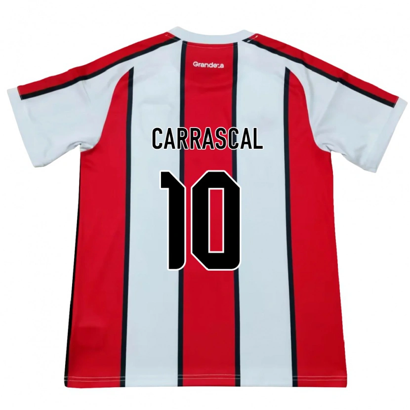 Danxen Damen Jorge Carrascal #10 Weiß Rot Schwarz Auswärtstrikot Trikot 2026/27 T-Shirt
