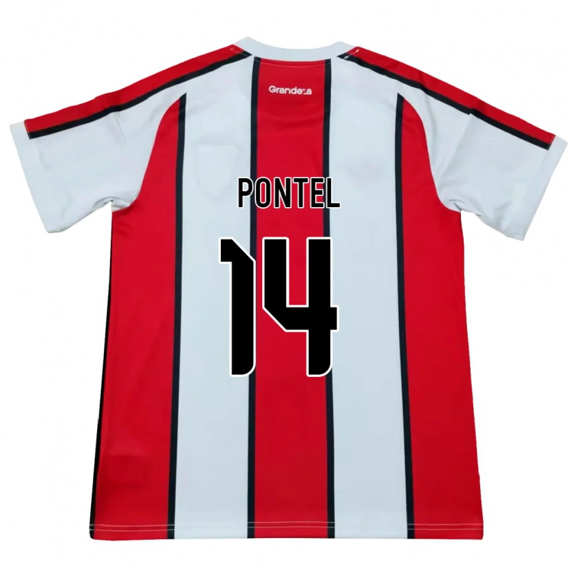 Danxen Damen Daniela Pontel #14 Weiß Rot Schwarz Auswärtstrikot Trikot 2026/27 T-Shirt